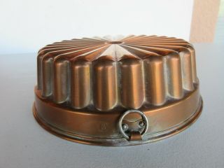 Wagner - W.  Germany Copper Tin Lined Baking Mold - 9 1/4 " Wide - 1 Lb 3 1/2 Oz
