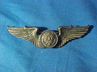 Orig Wwii Us Army Air Force Sterling Silver Pilots Wings Pin 3 "