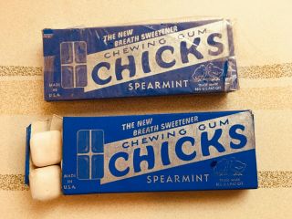 Vintage Chicks Chewing Gum Packs Full