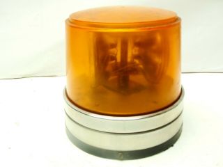 Vintage Amber Emergency 12 Volt Safety Rotating Beacon Tow Truck Snow Plow