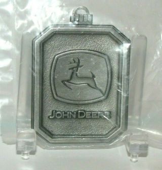 John Deere 2000 Leaping Deer Logo Trademark Pewter Christmas Ornament Jd Ltd Ed