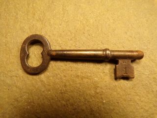 Skeleton Bit Key Vintage / Antique Mortise Lock Key Penn Lockwood Reading Rhc 1