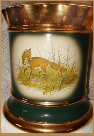 Vintage 1979 Jim Beam Fox Vase By James Lockhart