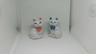 Vintage Boy Girl Cat Salt & Pepper Ceramic Shakers