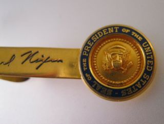 RICHARD NIXON Signature Presidential Tie Clip Seal of the President Tie Clip 3