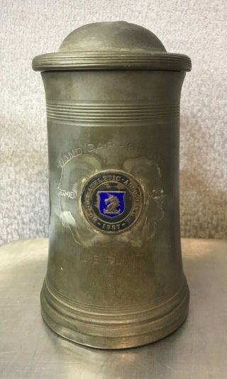 1904 Boston Athletic Asso Handicap - Shoot Pewter Award Stein Trophy