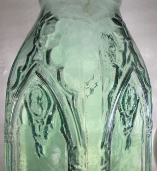 Willington Cathedral Pickle Jar / Bottle.  12 " Size.  4 - Sided.  Green.