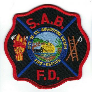 St.  Augustine Beach (st.  Johns County) Fl Florida Fire Rescue Dept.  Patch -