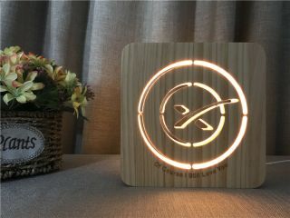 Wooden Of Course I Still Love You Lamp,  Spacex,  Elon Musk