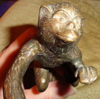 Bronze Or Brass Climbing Monkey Approx 7 Inches Long