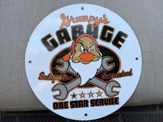 Service Garage Gasoline Vintage Style Porcelain Sign Oil Gas