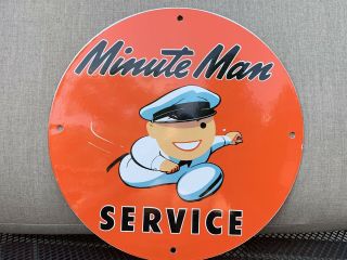 Union 76 Minuteman Service Gasoline Vintage Style Porcelain Sign Oil Gas
