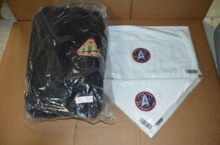 Star Trek Star Fleet Academy Black Unisex Adult Robe Sz.  Large With Towels