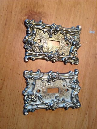 Brass American Tack & Howe Co.  Light Switch Plate Cover Floral Rose 1967 60t