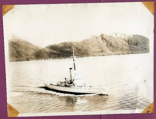 1931 Coast Guard Cutter Uscgc Tahoe At Taku Inlet Alaska 9x7 Photo