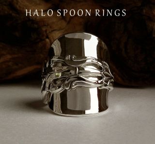 Stunning Chunky Swedish Silver Spoon Ring Ceson 1972 The Perfect Gift Idea