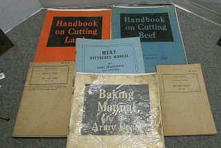 Vintage United States Army Cooks Manuals Ww2