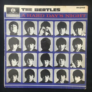 The Beatles A Hard Days Night Uk 1st Press 3n/3n Parlophone 1964 Vinyl Lp