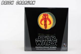 Gentle Giant Star Wars Mandalorian Symbol Collectible Bookends,  Nib