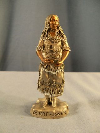 1991 Masterworks Fine Pewter Native American Desert Flower Figurine Peter Sedlow