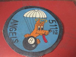 Wwii Usa Dog 8 Ball 511 Parachute Infantry Reg 11 Airborne Flight Jacket Patch