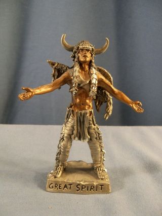 1992 Masterworks Fine Pewter Native American Great Spirit Figurine Peter Sedlow