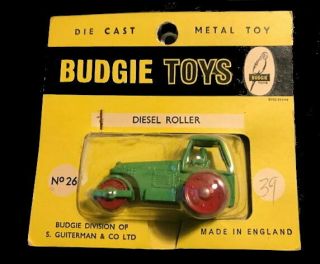 1960s Budgie Toys 26 Diesel Roller On Card