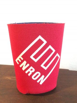 Rare Vintage Enron Beer Drink Koozie Houston Police Coozie Mancave Gift