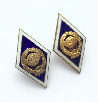 100 Soviet Rhomb Badges UNIVERSITY USSR SILVER/BRASS 2