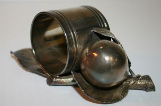 Victorian Silver Plated Napkin Ring Pear W/leaves Unnamed 043