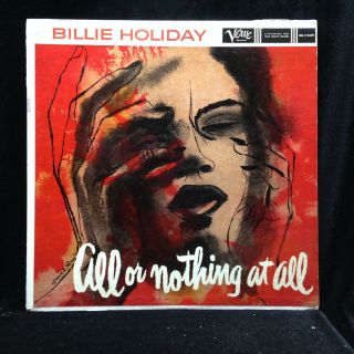 Billie Holiday - All Or Nothing At All - Verve 8329 - Trumpeter Label Dsm Art