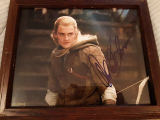 Lord Of The Rings Autographed 8 X 10 Photo Orlando Bloom (legolas) W Frame