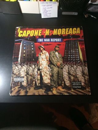 Capone N Noreaga The War Report Hip Hop Lp Vg 2x Vinyl Og Us 1996 Vg,  Insert