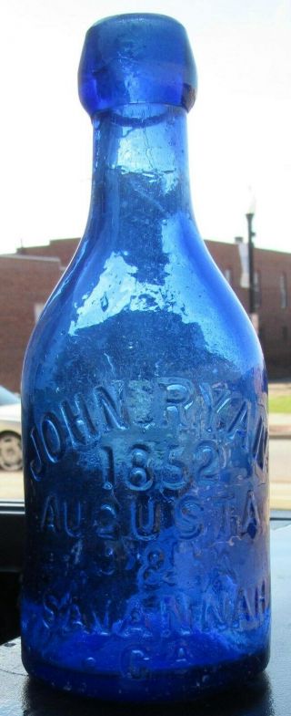 John Ryan 1852 Augusta & Savannah Ga.  Philada Xx Porter & Ale Soda Bottle