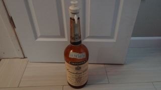 Vintage Canadian Club Hiram Walker 1 Gallon Whisky Glass Bottle 18 " Tall