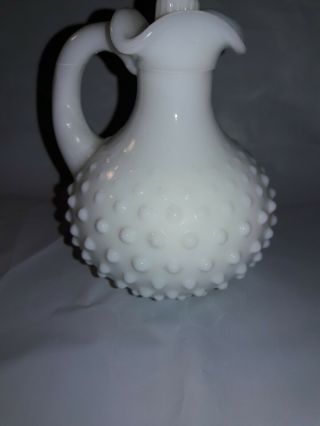 Vintage Avon Milk Glass Hobnail Bud Vase Elusive Oil 2