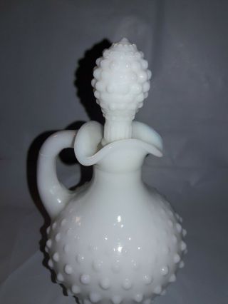 Vintage Avon Milk Glass Hobnail Bud Vase Elusive Oil 3