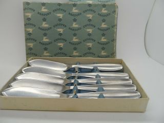 Vintage Denmark Boxed Raadvad Stainless Steel 5 Butterserver Postage