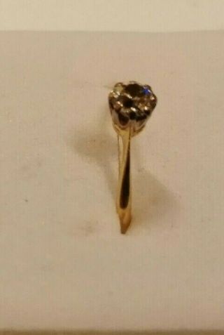 Vintage 18k gold ring with solitaire diamond size M/N 1.  6 gms 3