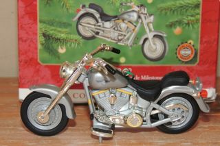 Vintage 2000 Hallmark Keepsake Tree Ornament Fat Boy Harley Davidson Motorcycle