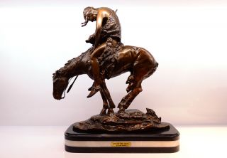 " End Of The Trail " Bronze Statue Sculpture By James E.  Fraser 23 " H