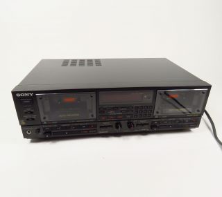 Vintage Sony Tc - Wr11es Stereo Cassette Player Dual Deck Auto Reverse Black Dolby