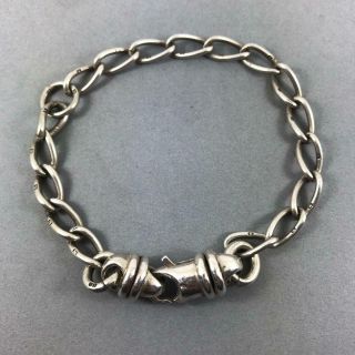 Wonderful Victorian Gents Heavy Solid Silver Bracelet / Albert Chain C1900