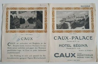 Vintage Travel Brochure - Hotel Regina Caux Palace Montreux - Switzerland 1930 