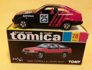 Tomica - Toyota - Corolla Levin 3 Door - 78 - 1/61 Scale -