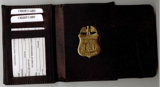 Philadelphia Police Detective Badge Recessed Cut - Out Dl/cc/id/money Wallet