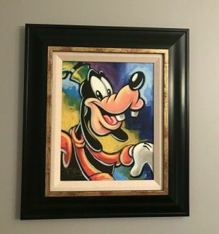 Tim Rogerson Goofy Disney Fine Art Le Signed Embellished Giclee Canvas