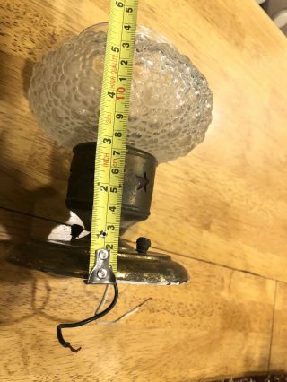 vintage architectural salvage ceiling light fixture with open globe 2