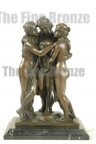 Bronze Statue " The 3 Graces ",  Signed: A.  Canova