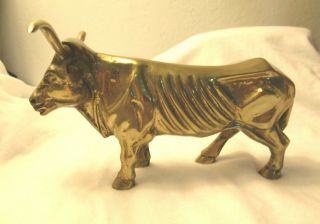 Texas Longhorn Brass Bull Cow Figurine
